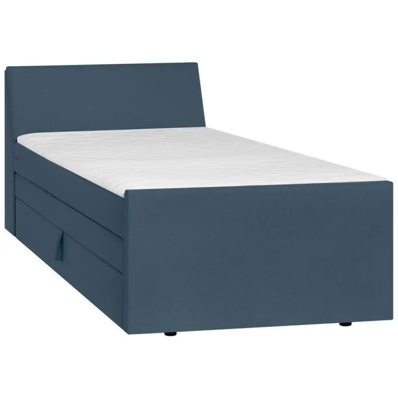 Boxspringbett mit Bettkasten Nida 100x200 cm Blaugrau