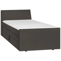 Boxspringbett mit Bettkasten Nida 120x200 cm Graphitfarben