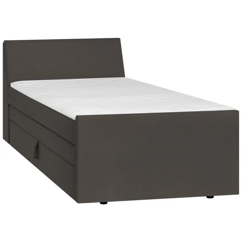 Boxspringbett mit Bettkasten Nida 120x200 cm Graphitfarben