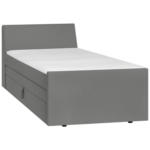 Möbelix Boxspringbett mit Bettkasten Nida 100x200 cm Grau