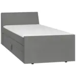 Möbelix Boxspringbett mit Bettkasten Nida 100x200 cm Grau