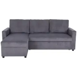 Ecksofa Paris Anthrazit mit Schlaffunktion L: 215 cm