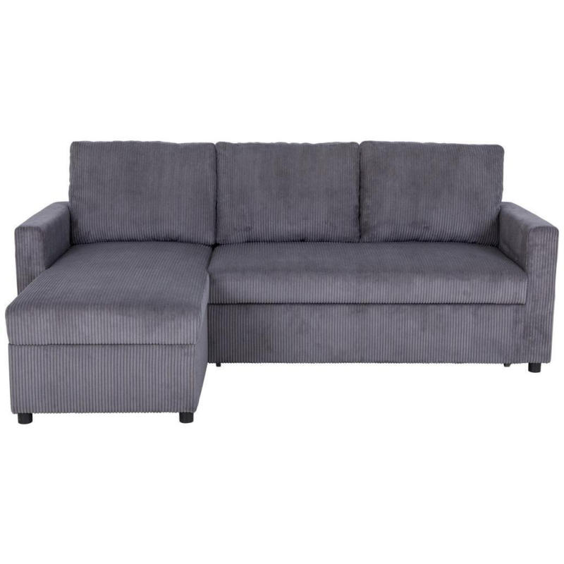 Ecksofa Paris Anthrazit mit Schlaffunktion L: 215 cm