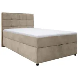 Boxbett mit Bettkasten Catania 140x200 cm Creme