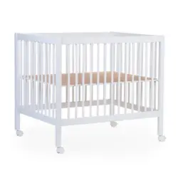 Laufgitter höhenverstellbar Weiß, inkl. Räder, L: 98 cm