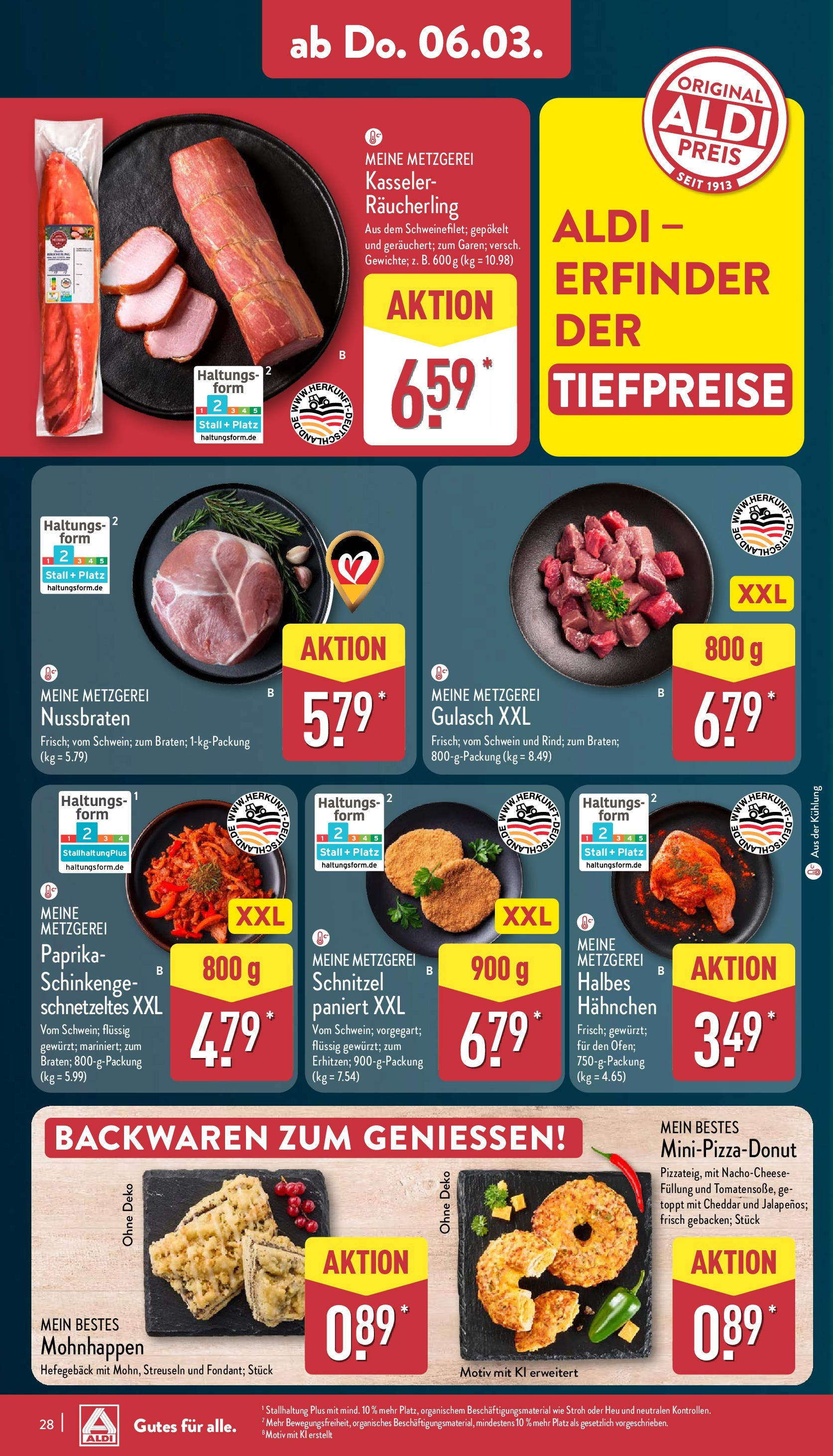 Aldi - ALDI Nord: Wochenangebote (ab 03.03.2025) » Angebote Online | Seite: 30 | Produkte: Hahnchen, Schnitzel, Paprika, Gulasch