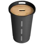 Möbelix Aufbewahrungsbox für Pellets Anthrazit/Braun 38l