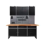 Möbelix Werkbank-Set Karsten B: 160 cm Anthrazit/Grau