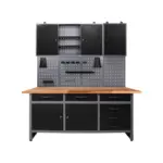 Möbelix Werkbank-Set Karsten B: 160 cm Anthrazit/Grau