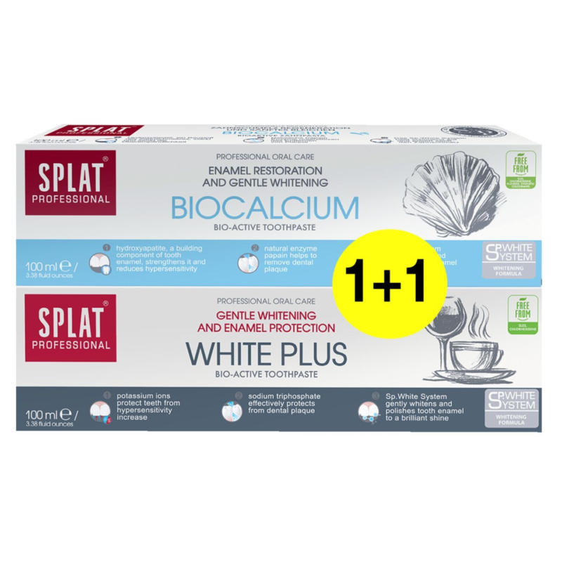 Splat Паста за зъби White Plus + Biocalcium