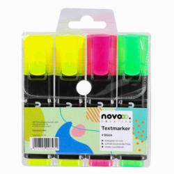 NOVOOO Creative Textmarker 4 Stück mehrere Farben