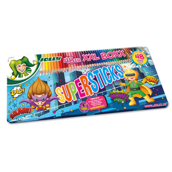 JOLLY Buntstifte Supersticks Powerkids XXL Box 48 Farben