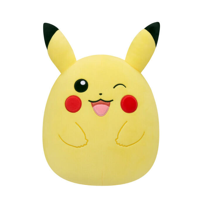 Pokémon Pikachu zwinkernd aus Plüsch 35 cm gelb