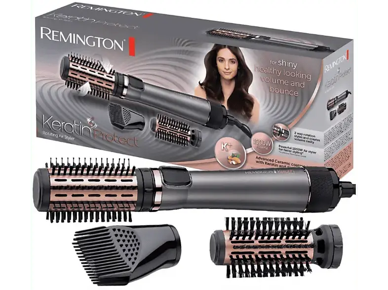 Remington AS8810 Rotierender Warmluftbürste Grau/ Rosé, 1000 Watt