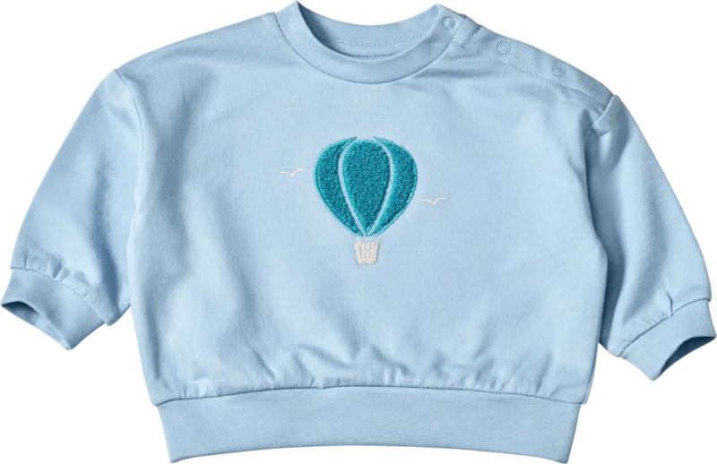 ALANA Sweatshirt mit Heißluftballon-Applikation, blau, Gr. 68