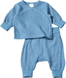 ALANA Set mit Langarmshirt & Hose aus Musselin, blau, Gr. 62