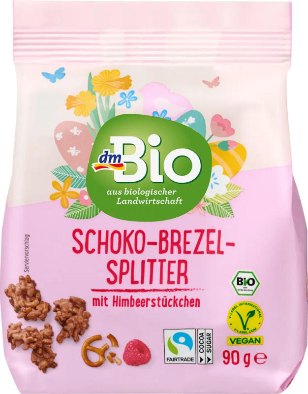 dmBio Himbeer-Brezel Schoko Crossies, vegan