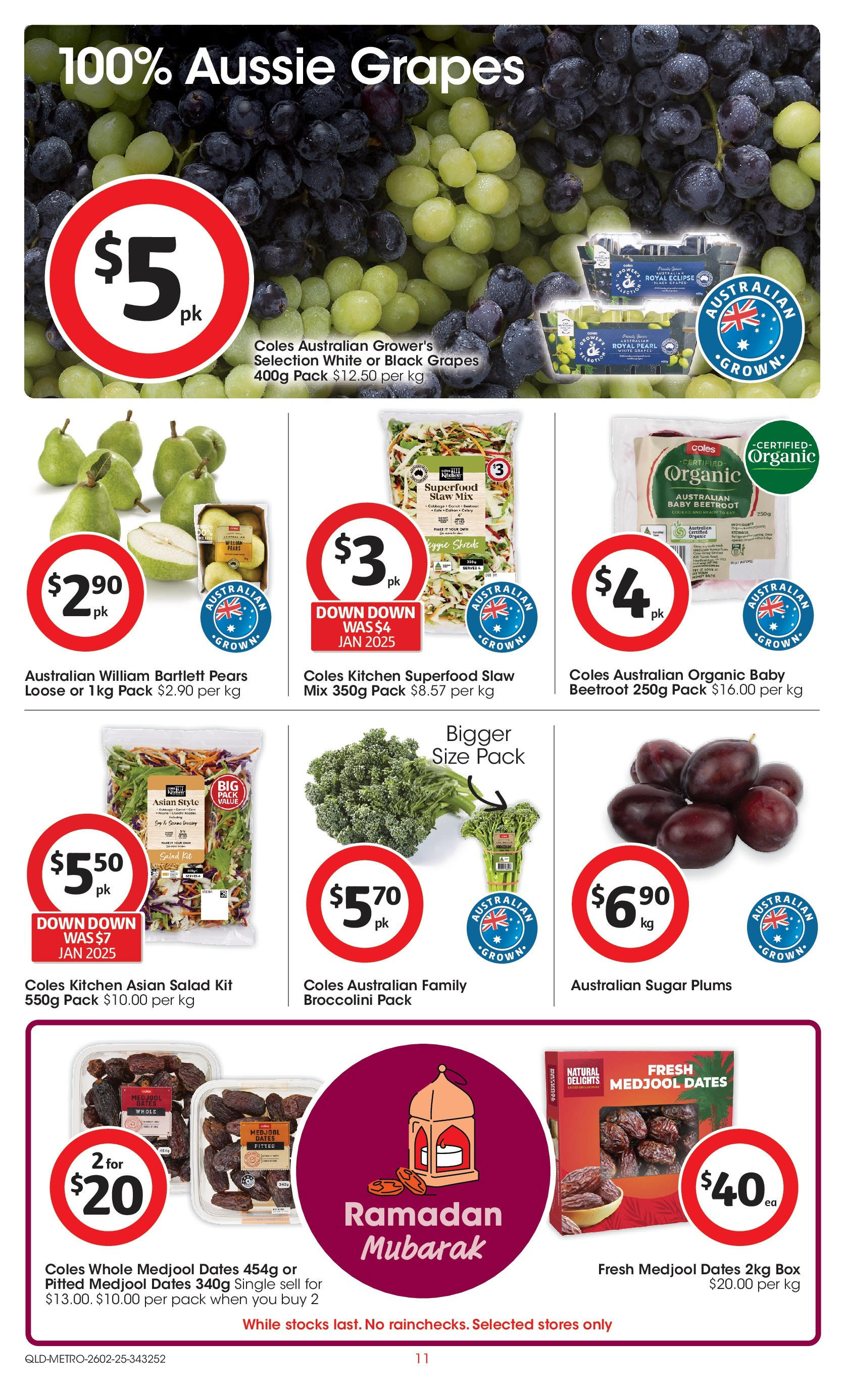 ﻿﻿Coles catalogue valid from 25/02/2025 > Online Australia | Page: 11 | Products: Box, Salad, Sugar, Beetroot