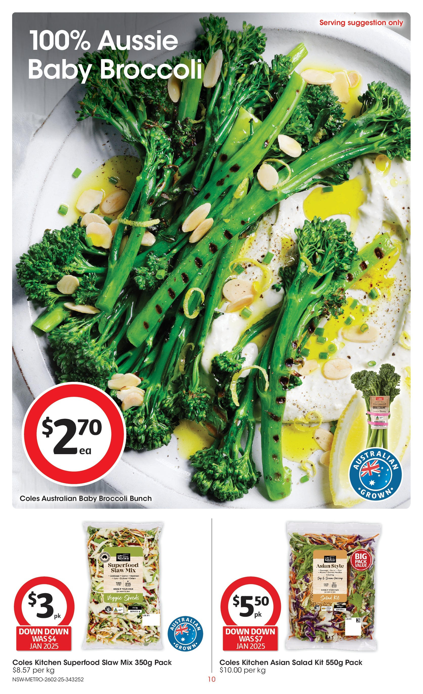 ﻿﻿Coles catalogue valid from 25/02/2025 > Online Australia | Page: 10 | Products: Salad