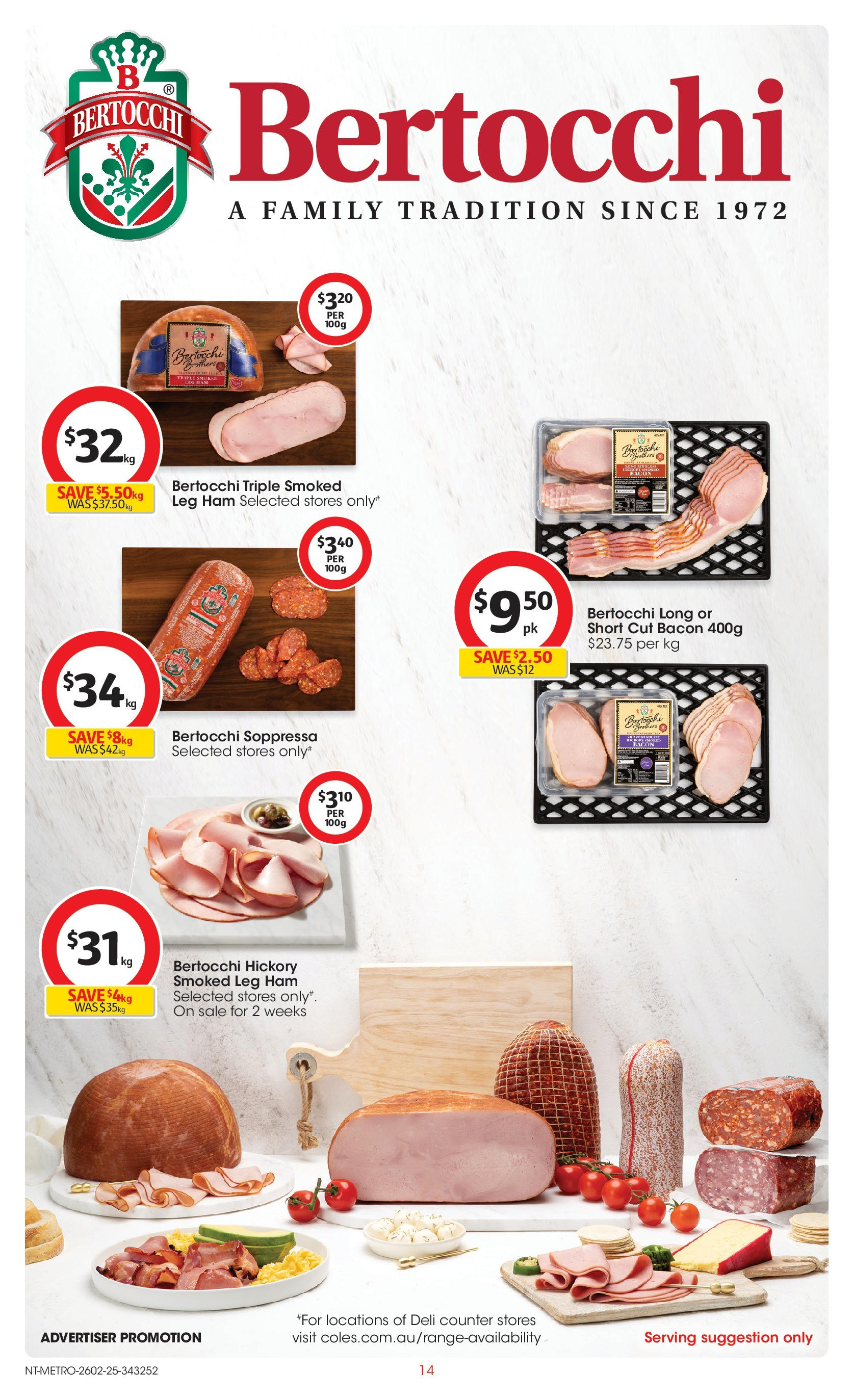 ﻿﻿Coles catalogue valid from 26/02/2025 > Online Australia | Page: 14 | Products: Bacon, Ham