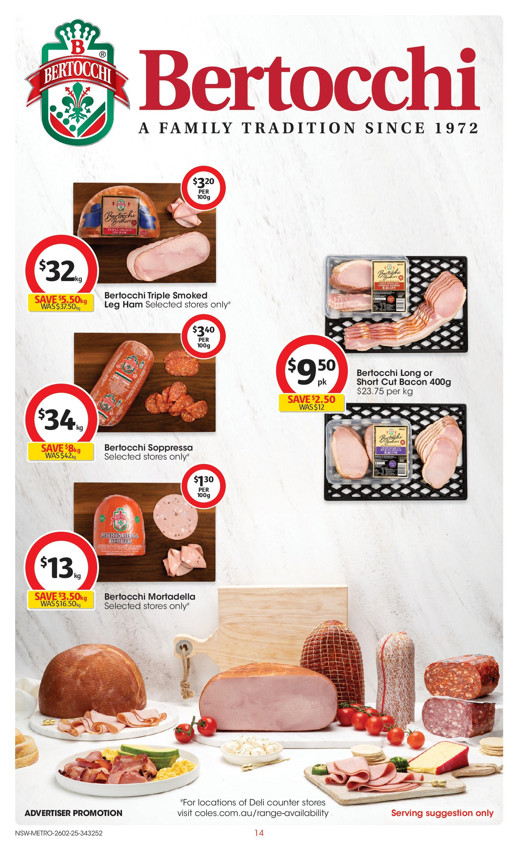 ﻿﻿Coles catalogue valid from 25/02/2025 > Online Australia | Page: 14 | Products: Bacon, Ham, Pepper