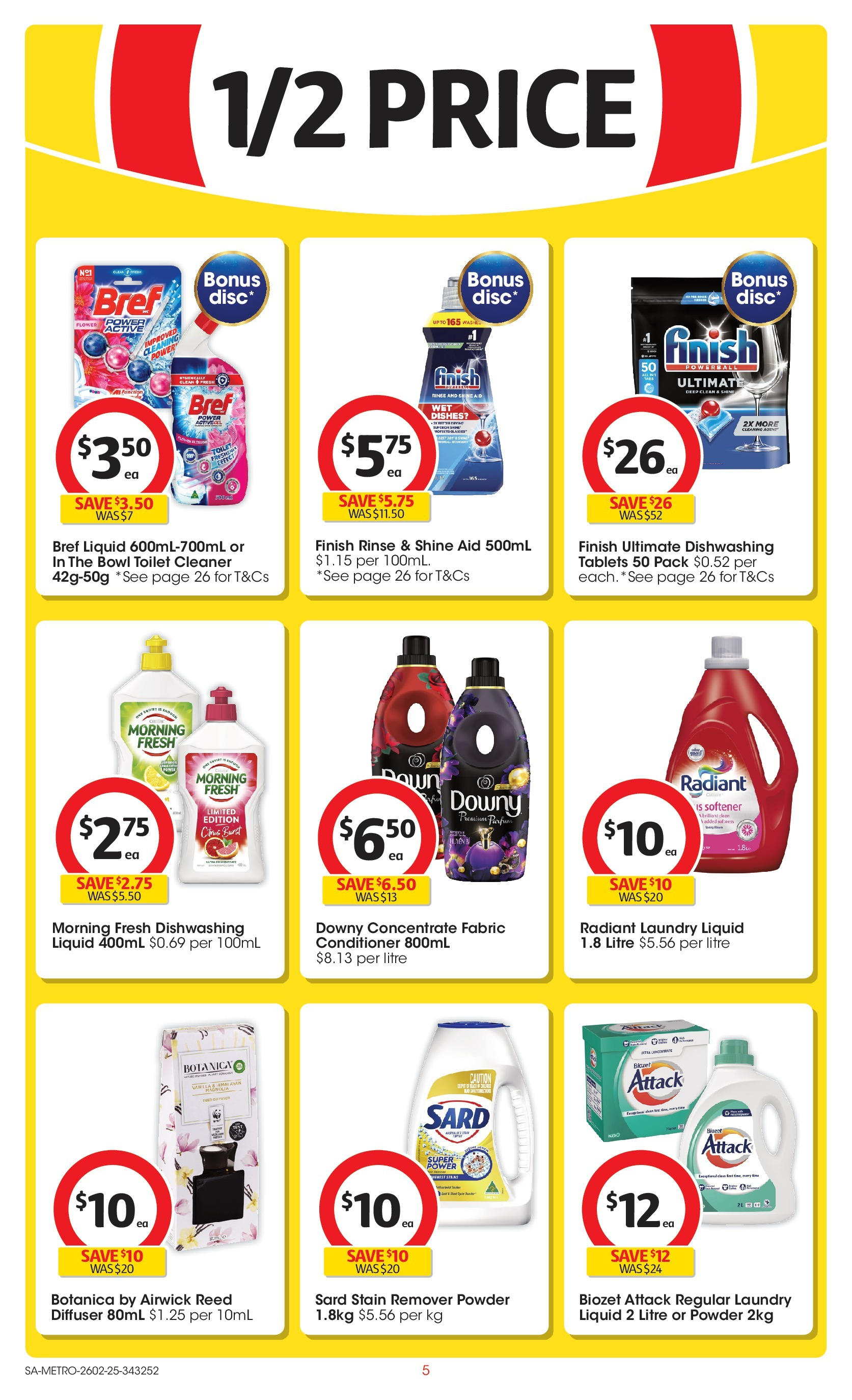 ﻿﻿Coles catalogue valid from 26/02/2025 > Online Australia | Page: 5 | Products: Toilet, Cleaner, Conditioner, Laundry