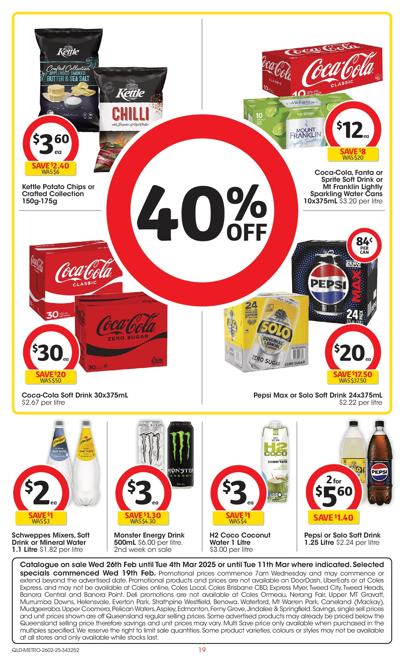 ﻿﻿Coles catalogue valid from 25/02/2025 > Online Australia | Page: 19 | Products: Water, Salt, Sugar, Chilli