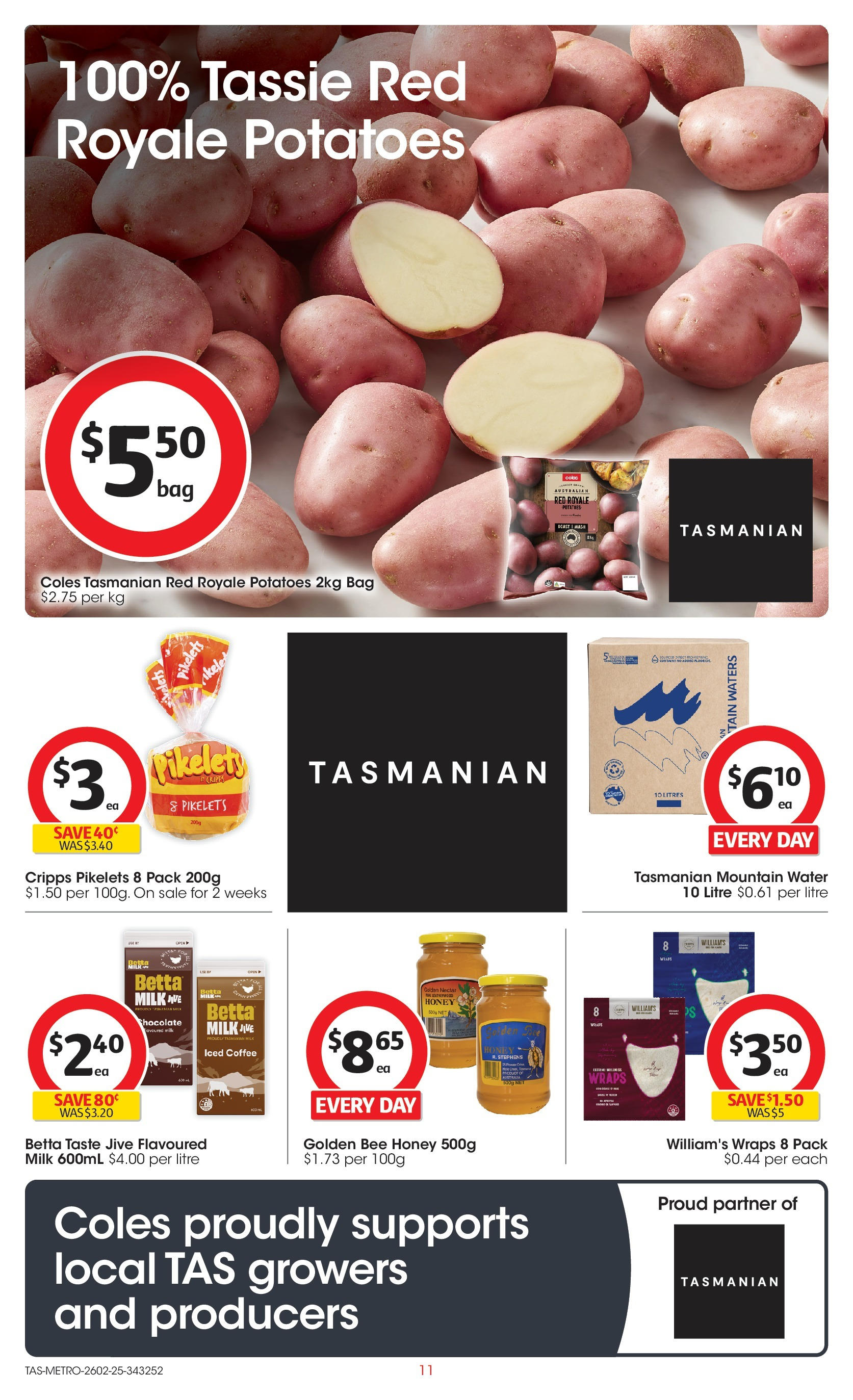 ﻿﻿Coles catalogue valid from 26/02/2025 > Online Australia | Page: 11 | Products: Milk, Chocolate, Water, Bag