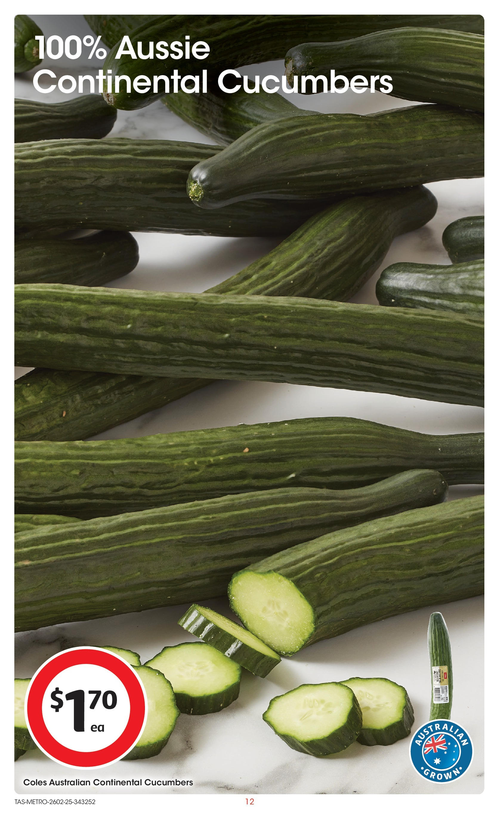 ﻿﻿Coles catalogue valid from 26/02/2025 > Online Australia | Page: 12 | Products: Cucumbers