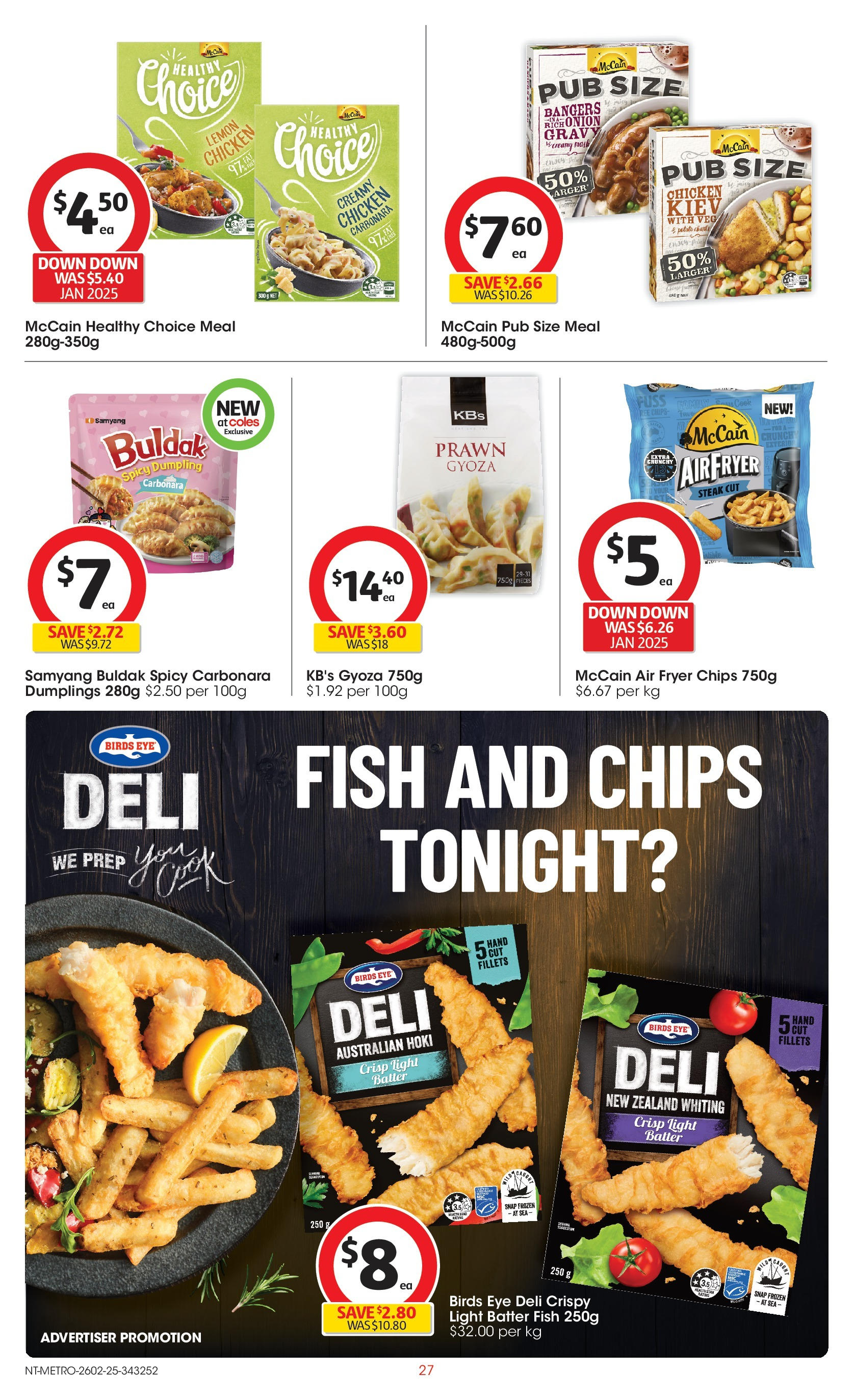 ﻿﻿Coles catalogue valid from 26/02/2025 > Online Australia | Page: 27 | Products: Light, Chicken, Fish, Chips