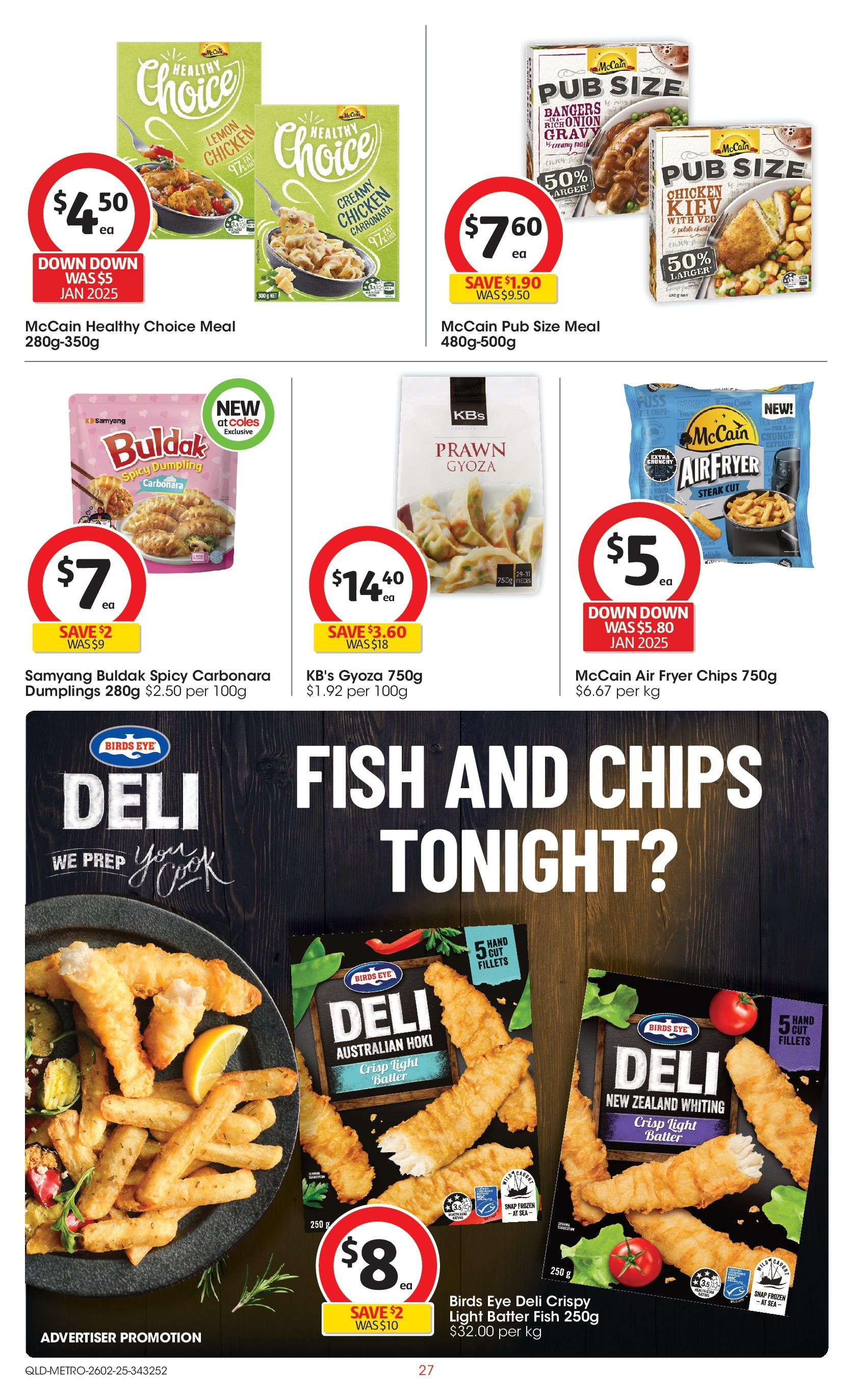 ﻿﻿Coles catalogue valid from 25/02/2025 > Online Australia | Page: 27 | Products: Chicken, Fish, Chips, Lemon