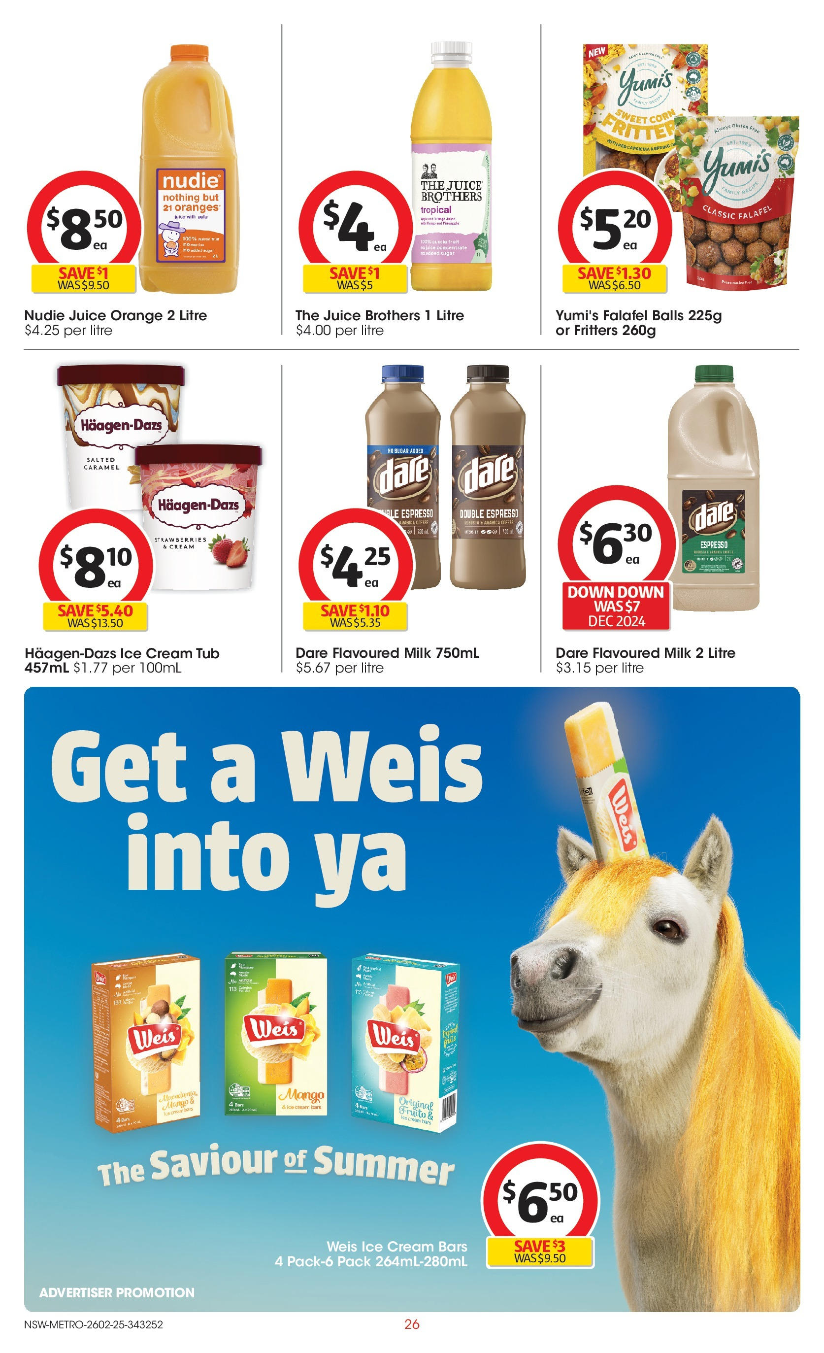 ﻿﻿Coles catalogue valid from 25/02/2025 > Online Australia | Page: 26 | Products: Milk, Coffee, Oranges, Mango