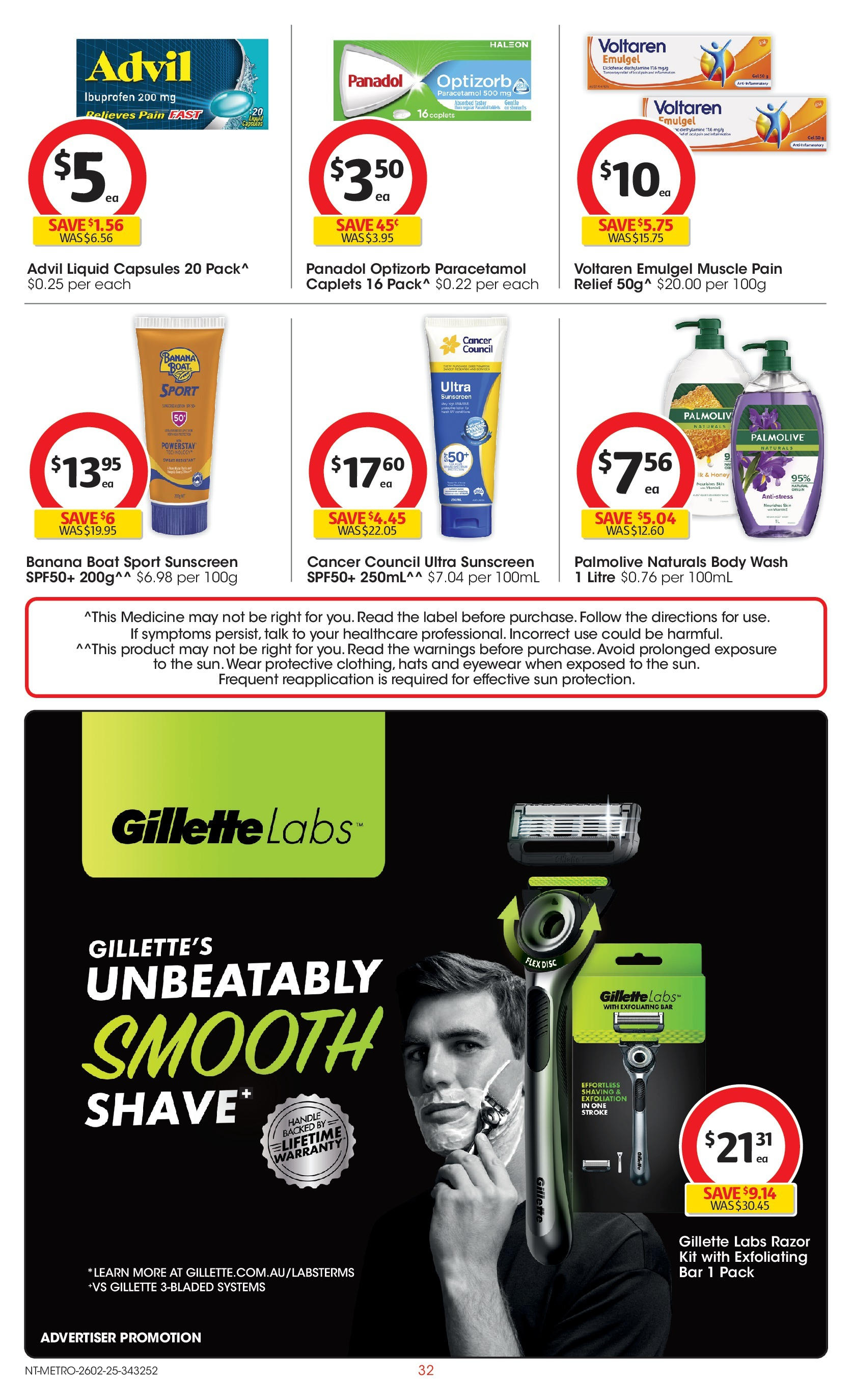 ﻿﻿Coles catalogue valid from 26/02/2025 > Online Australia | Page: 32 | Products: Honey, Sunscreen, Razor, Tablets