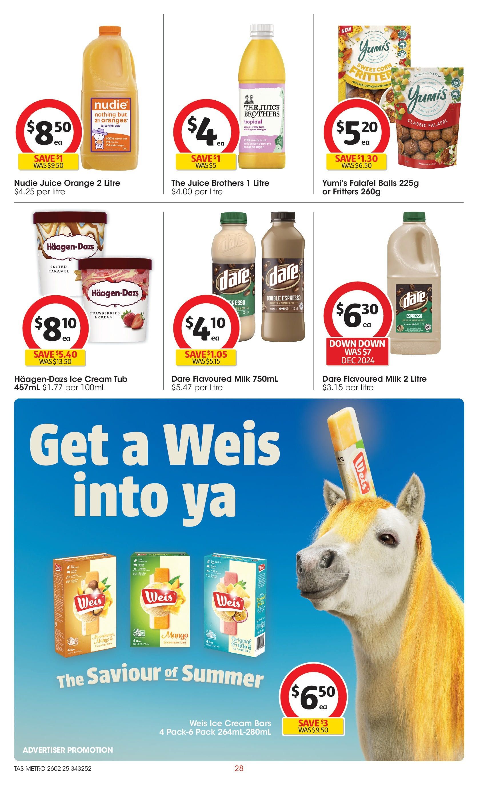 ﻿﻿Coles catalogue valid from 26/02/2025 > Online Australia | Page: 28 | Products: Capsicum, Milk, Juice, Strawberries