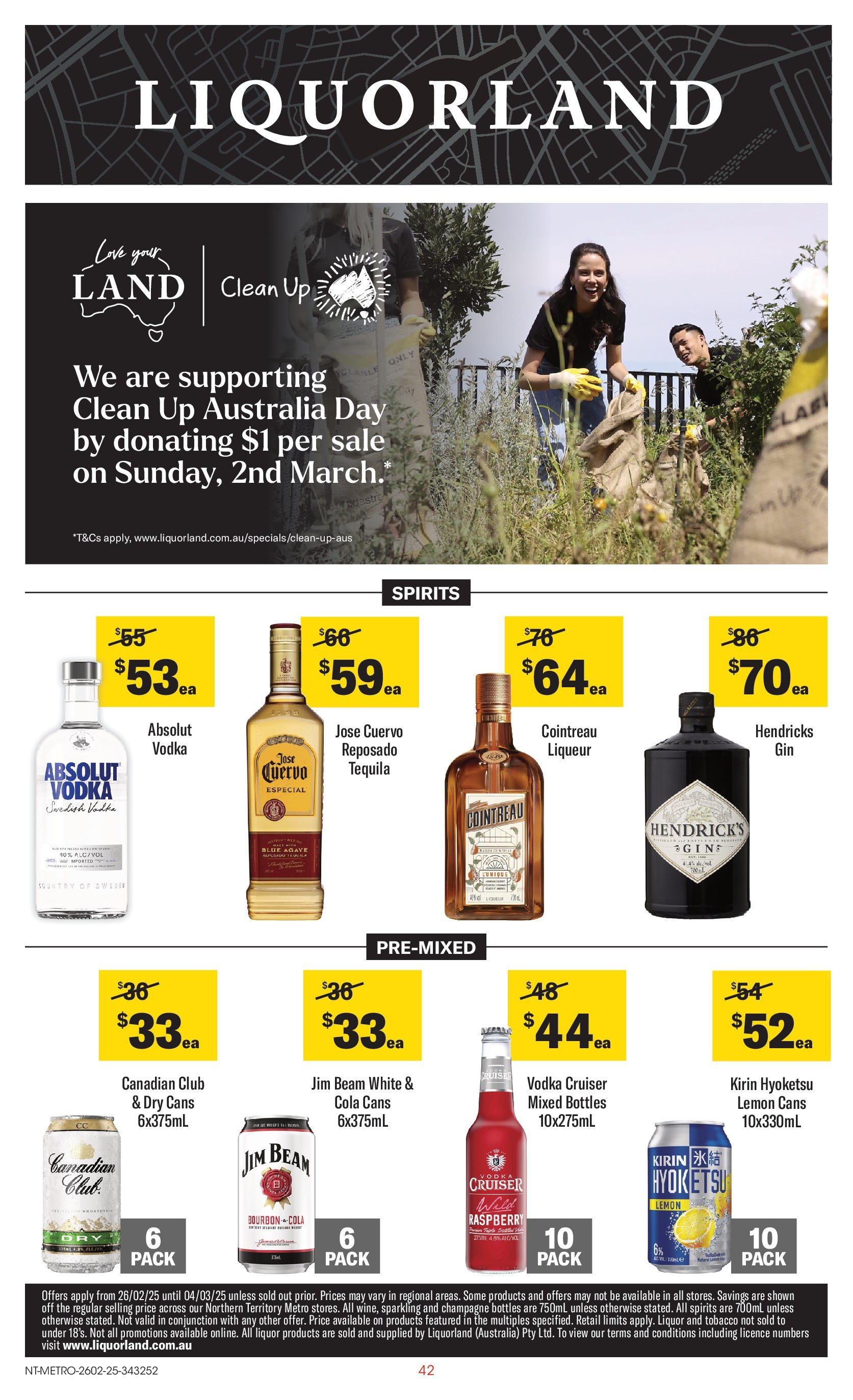 ﻿﻿Coles catalogue valid from 26/02/2025 > Online Australia | Page: 42 | Products: Bourbon, Vodka, Lemon, Raspberry