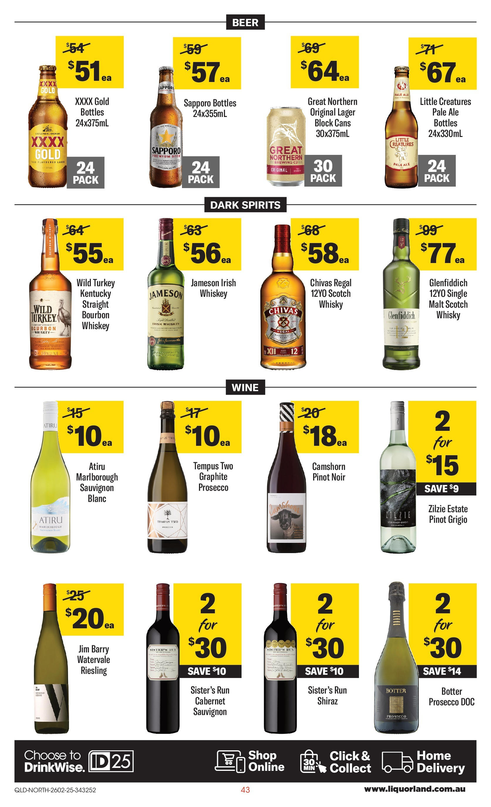 ﻿﻿Coles catalogue valid from 26/02/2025 > Online Australia | Page: 43 | Products: Wine, Beer, Whiskey, Turkey