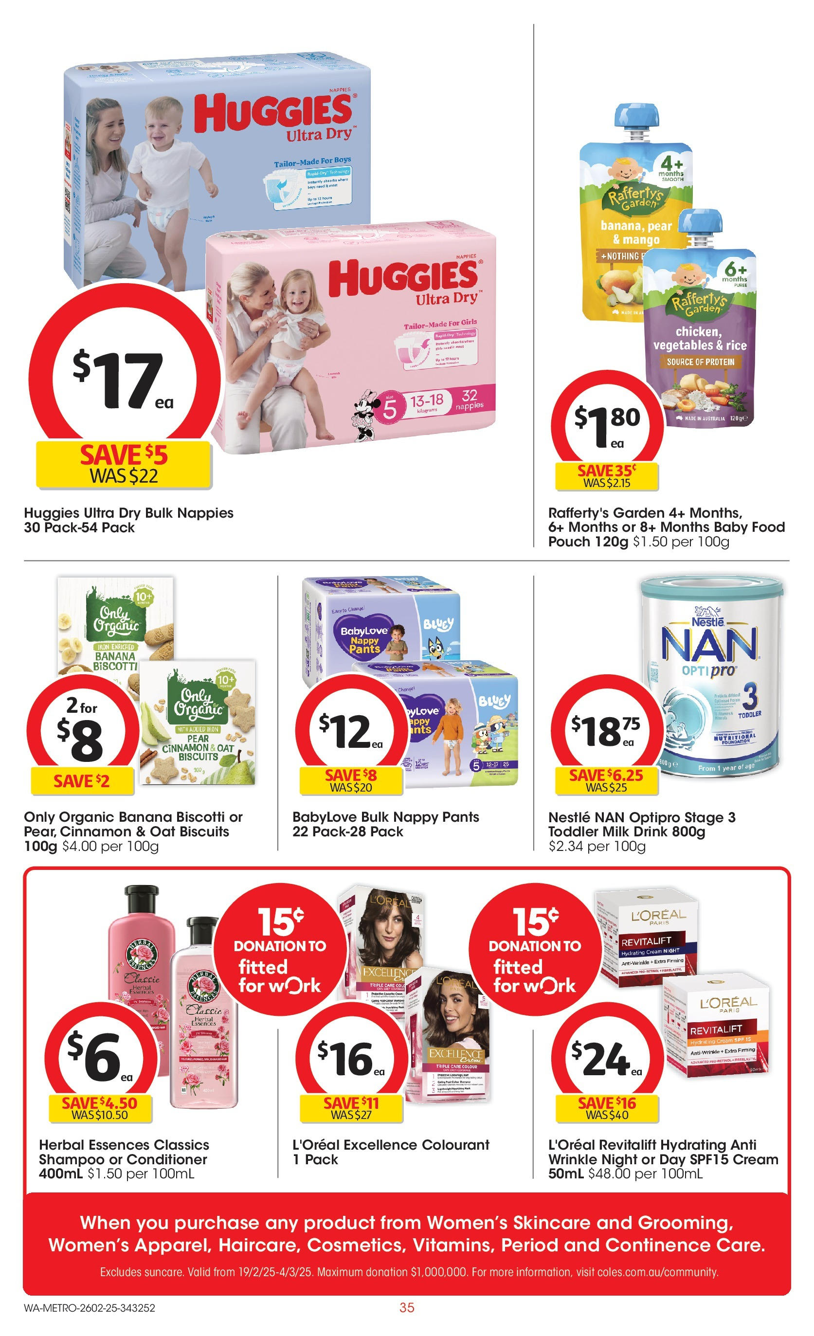 ﻿﻿Coles catalogue valid from 26/02/2025 > Online Australia | Page: 35 | Products: Conditioner, Cream, Biscuits, Vegetables