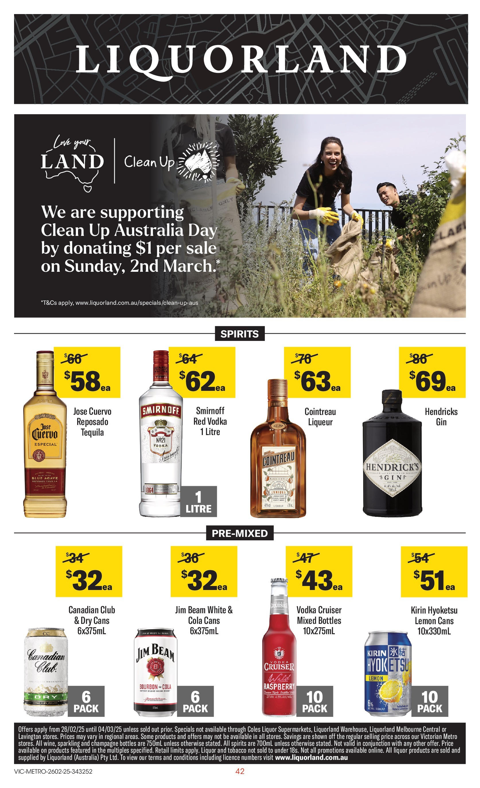 ﻿﻿Coles catalogue valid from 25/02/2025 > Online Australia | Page: 42 | Products: Bourbon, Vodka, Lemon, Raspberry