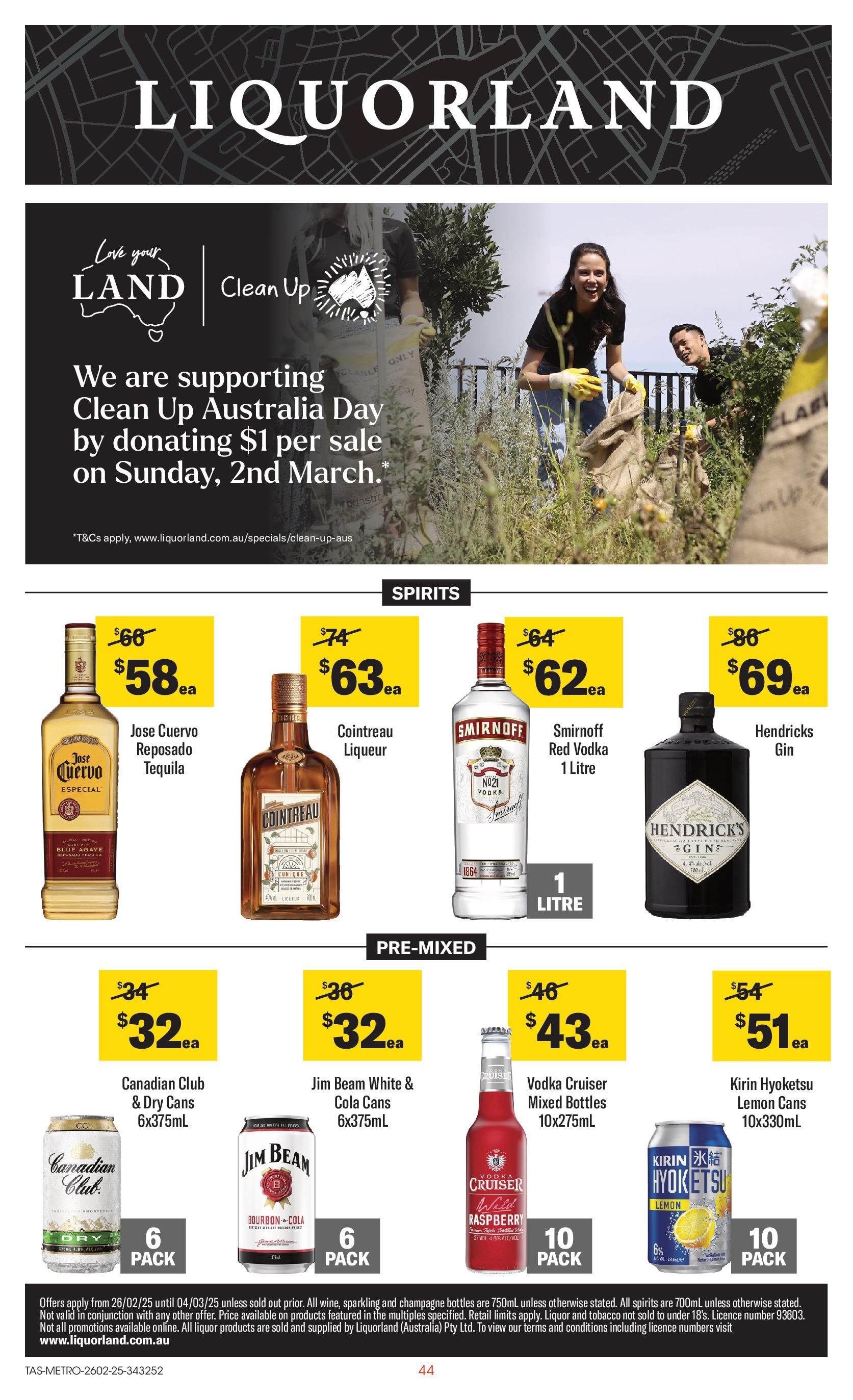 ﻿﻿Coles catalogue valid from 26/02/2025 > Online Australia | Page: 44 | Products: Bourbon, Vodka, Lemon, Raspberry