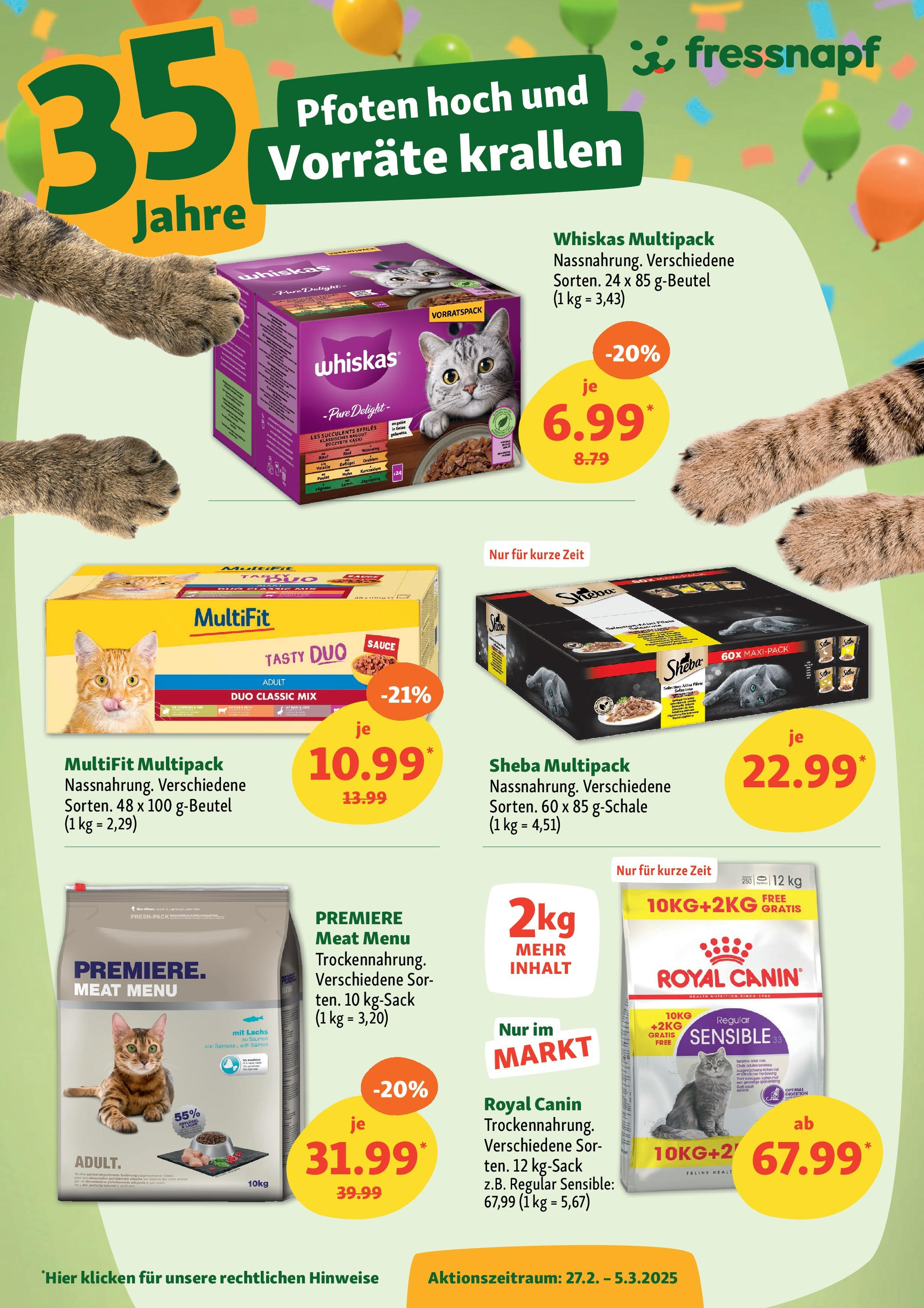 Fressnapf - Prospekt (ab 27.02.2025) zum Blättern | Seite: 8 | Produkte: Sheba, Lachs, Whiskas