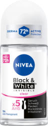 NIVEA Antitranspirant Deo Roll-on Black & White Invisible clear