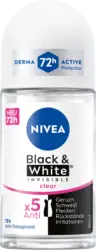 NIVEA Antitranspirant Deo Roll-On Black & White clear