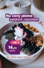 Bílý selský jogurt Hollandia se slevou 48 %