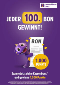 OFFERS - DeutschlandCard: Jeder 100. Bon gewinnt gültig ab dem 02.03.2025