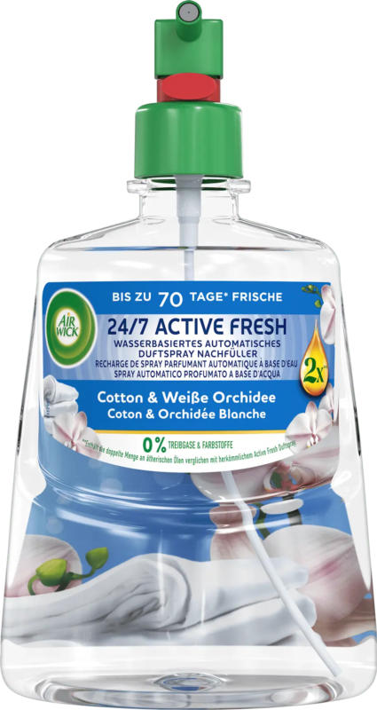 AirWick Lufterfrischer Active Fresh Cotton & Weiße Orchidee Nachfüllpack