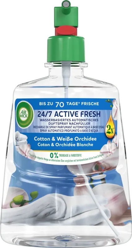 AirWick Lufterfrischer Active Fresh Cotton & Wei&szlig;e Orchidee Nachf&uuml;llpack