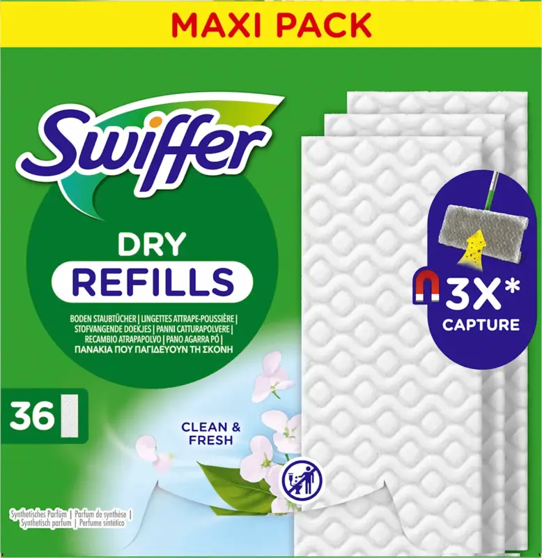 Swiffer Trockene Bodent&uuml;cher Fresh & Clean Maxi Pack