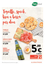 Tigelle, speck, brie e birra per due