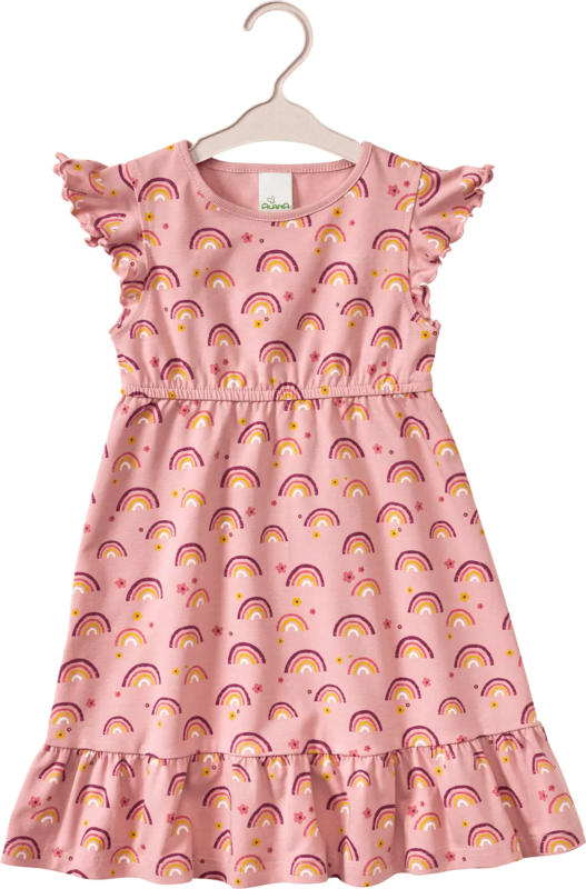 ALANA Kleid Pro Climate mit Regenbogen-Muster, rosa, Gr. 128