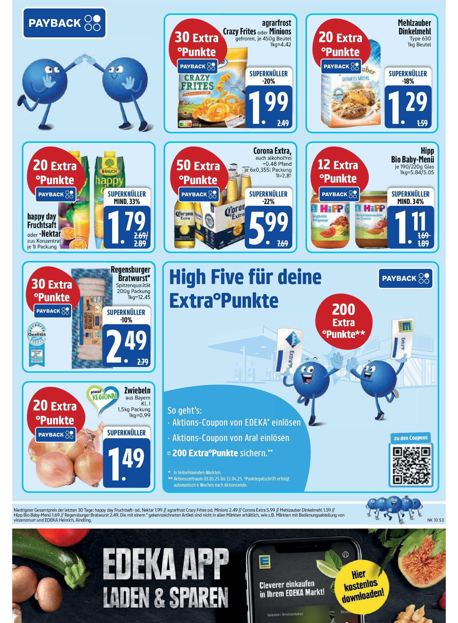 Edeka - Vilgertshofen-Issing, Hirschberg 1 (ab 03.03.2025) » Angebote Online | Seite: 3 | Produkte: Bratwurst, Zwiebeln, Fruchtsaft